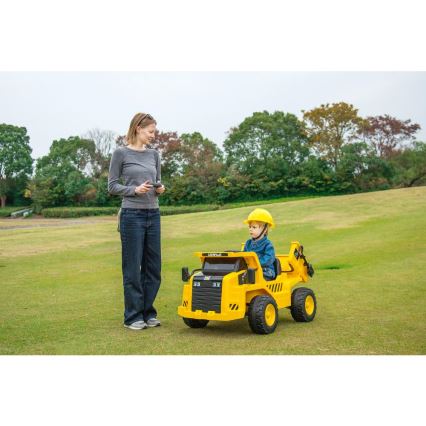 Coche eléctrico cargador CAT 60W/4500 mAh amarillo/negro