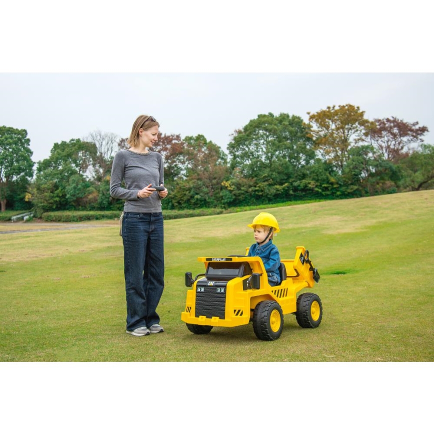 Coche eléctrico cargador CAT 60W/4500 mAh amarillo/negro