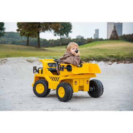 Coche eléctrico cargador CAT 60W/4500 mAh amarillo/negro