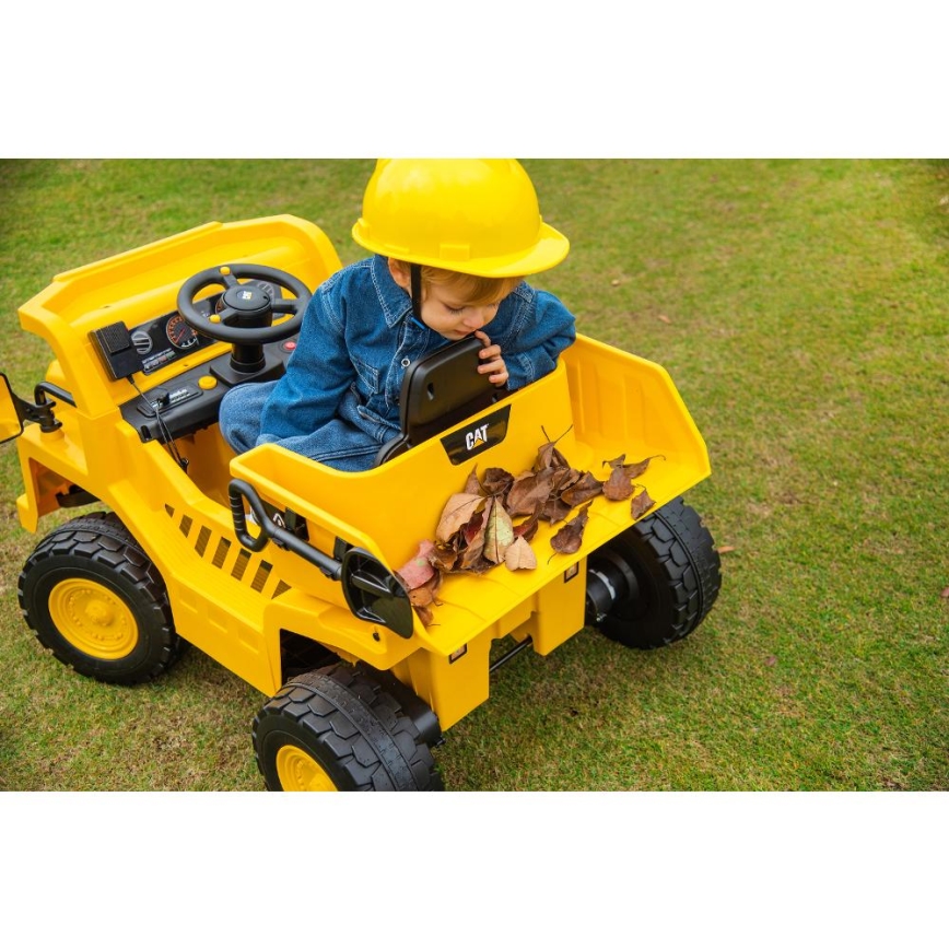 Coche eléctrico cargador CAT 60W/4500 mAh amarillo/negro
