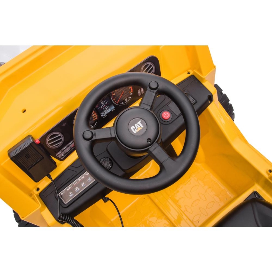 Coche eléctrico cargador CAT 60W/4500 mAh amarillo/negro