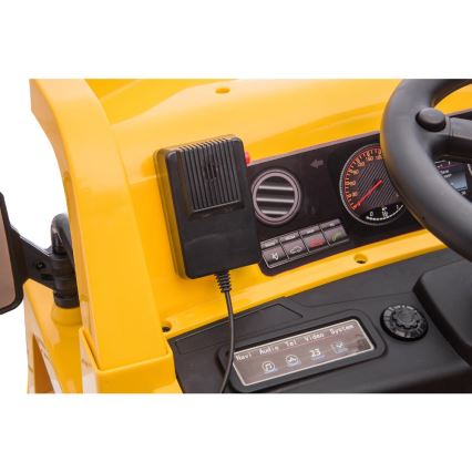 Coche eléctrico cargador CAT 60W/4500 mAh amarillo/negro