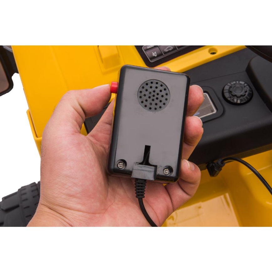 Coche eléctrico cargador CAT 60W/4500 mAh amarillo/negro