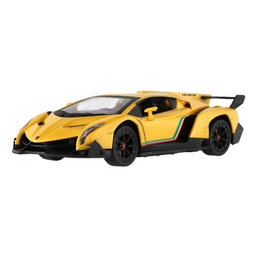 Coche radiocontrol Lamborghini — color amarillo, funciona con 3xAA + 2xAA