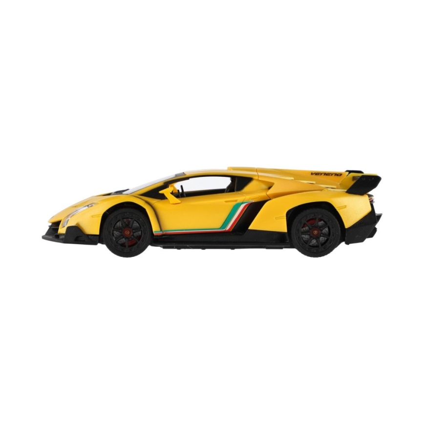 Coche radiocontrol Lamborghini — color amarillo, funciona con 3xAA + 2xAA