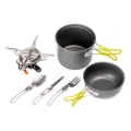 Cocina de gas para camping con accesorios