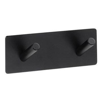 Colgador 11,5x4,5 cm acero inoxidable/negro