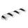 Colgador 25,5x4,5 cm acero inoxidable/plateado