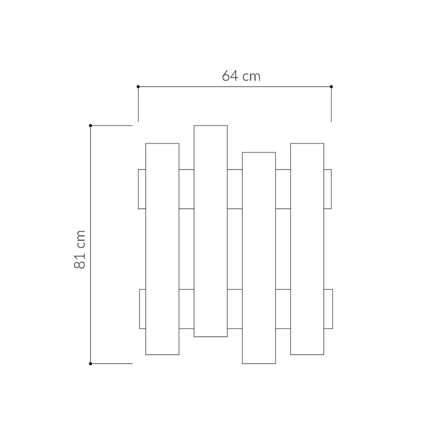 Colgador de pared WAVE 81x64 cm blanco