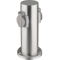 Columna de enchufe de exterior 2Z 230V IP44 cromo mate redonda