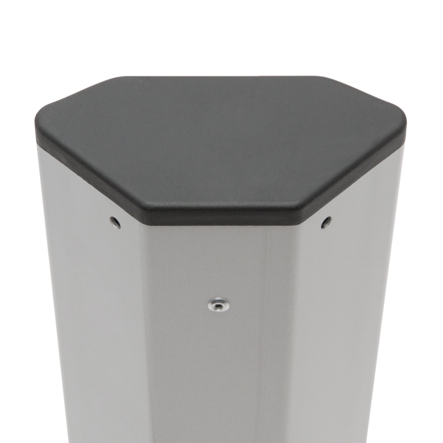 Columna de enchufes para esquina, 3 tomas de 230 V, negro/plateado