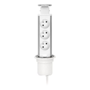 Columna de enchufes para tablero de mesa 3x230V