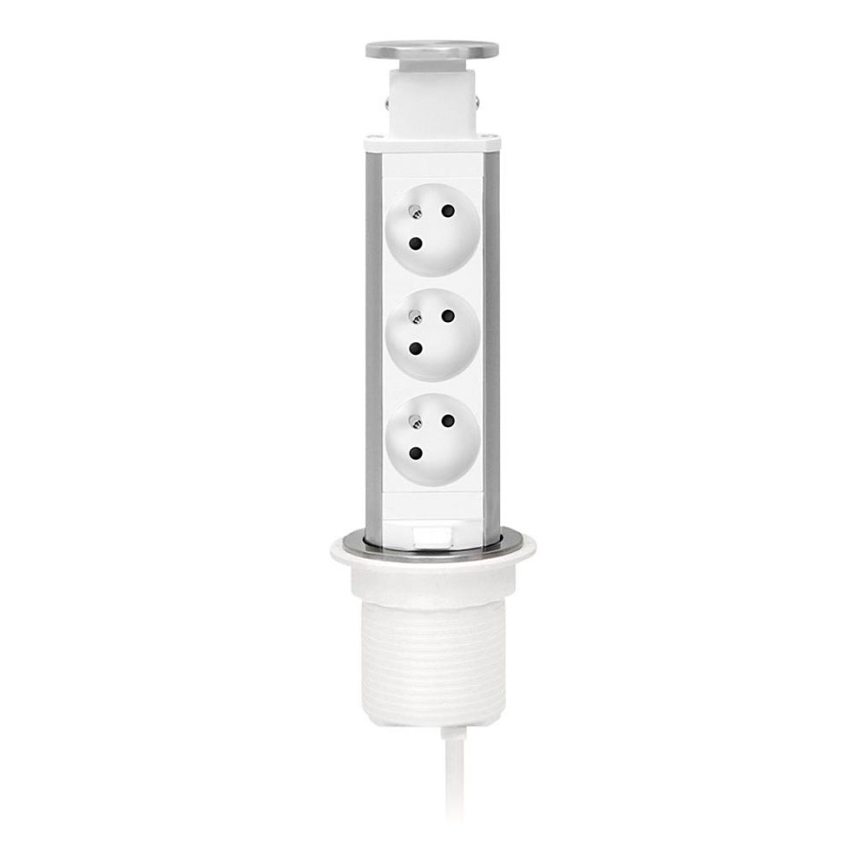 Columna de enchufes para tablero de mesa 3x230V