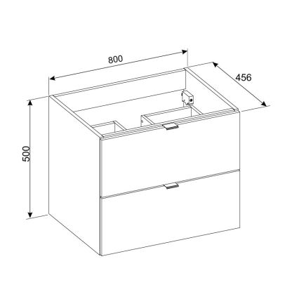 COMAD DALIA CASHMERE 82-80-46-2S - Mueble bajo lavabo DALIA 50x80 cm beige