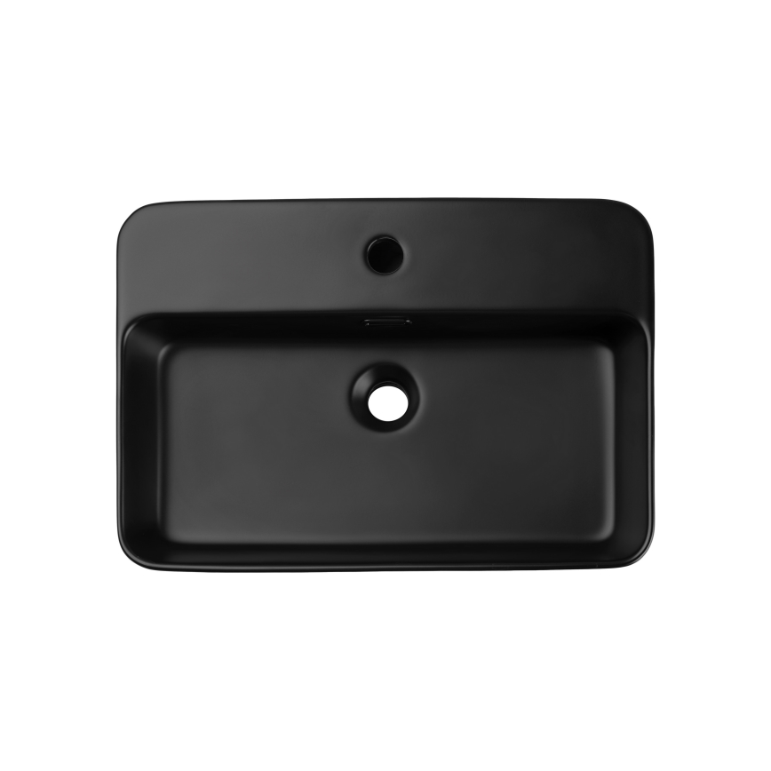 COMAD TRUST 2 BLACK ( E-6282 ) - Lavabo para encimera TRUST 55x38 cm cerámica/negro mate