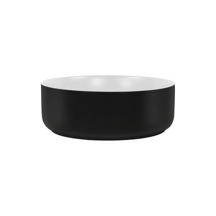 COMAD UM-6259 SIMPLE 8. - Lavabo sobre encimera SIMPLE Ø 36 cm cerámica/blanco mate/negro mate