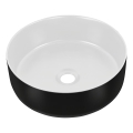 COMAD UM-6259 SIMPLE 8. - Lavabo sobre encimera SIMPLE Ø 36 cm cerámica/blanco mate/negro mate