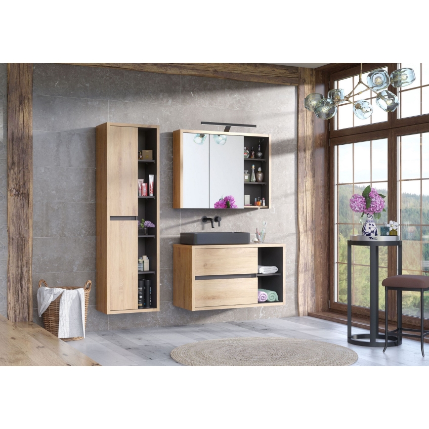COMAD UM-6276 SLIM 40 GRIS DP - Lavabo para encimera SLIM 37x37 cm cerámica/gris mate