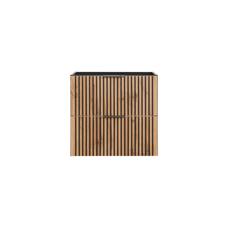 COMAD XILO BLACK WOTAN 82-60-D-2S - Mueble de baño bajo lavabo XILO 57x60,2 cm negro/roble Wotan