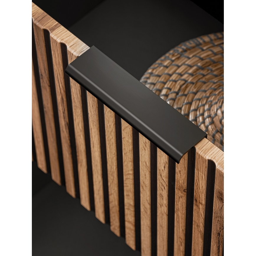 COMAD XILO BLACK WOTAN 82-80-D-2S - Mueble bajo lavabo XILO 57x80,2 cm negro/roble wotan