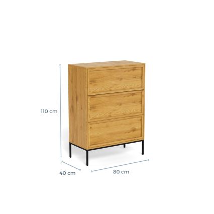 Cómoda ALIN 80x40 cm, marrón claro