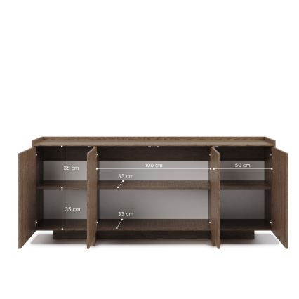 Cómoda KEMI 200x90x38 roble
