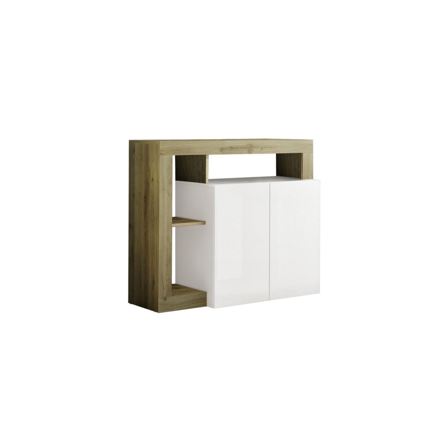 Cómoda LENOR blanca/roble