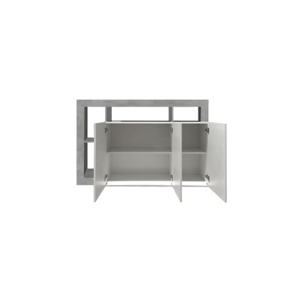 Cómoda LENOR blanco/gris hormigón