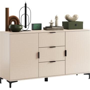 Cómoda LORA beige con cajones y puertas