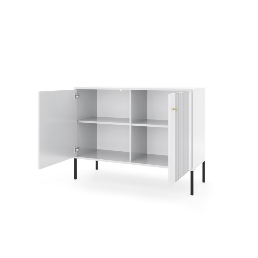 Cómoda LUE 104x39 cm blanca/negra