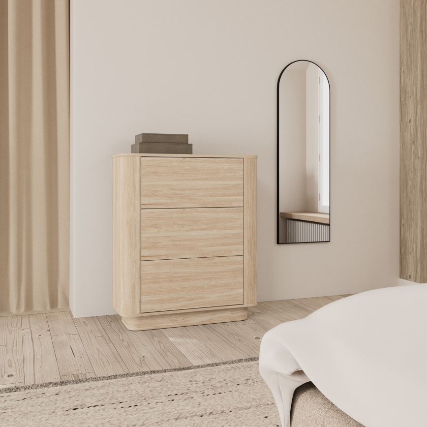 Cómoda MADERA 90x107 cm roble blanco