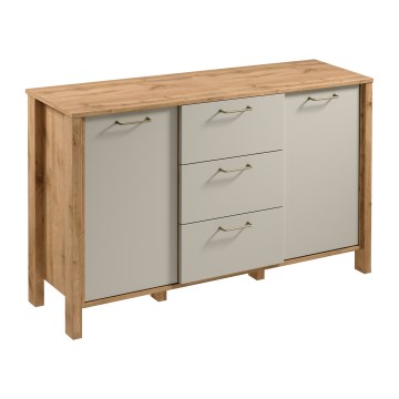 Cómoda MENTA 138x81x40 cm roble wotan/gris