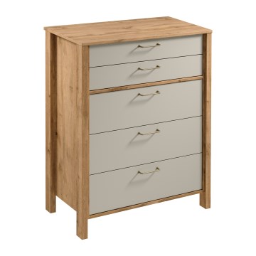Cómoda MENTA 90x108x47 cm roble Wotan/gris