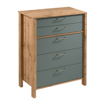 Cómoda MENTA 90x108x47 cm roble Wotan/verde
