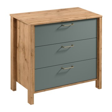 Cómoda MENTA 90x81x47 cm roble Wotan/verde