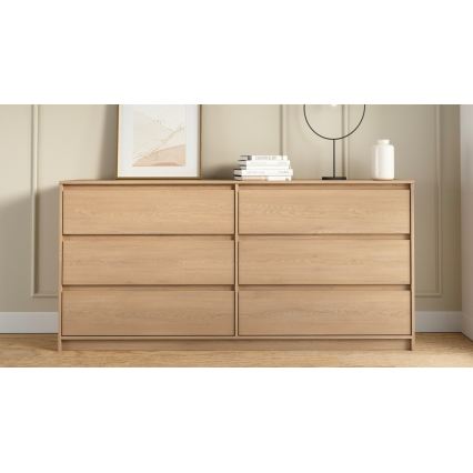 Cómoda MIYABI 181x86x40 cm roble Cremona