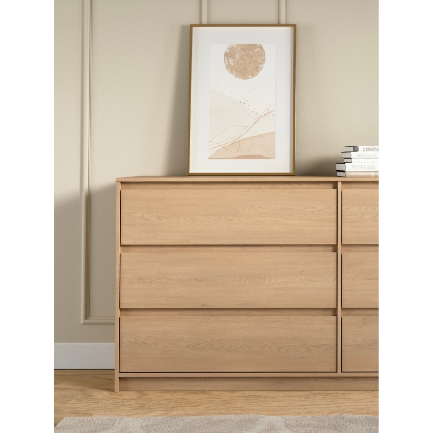 Cómoda MIYABI 181x86x40 cm roble Cremona