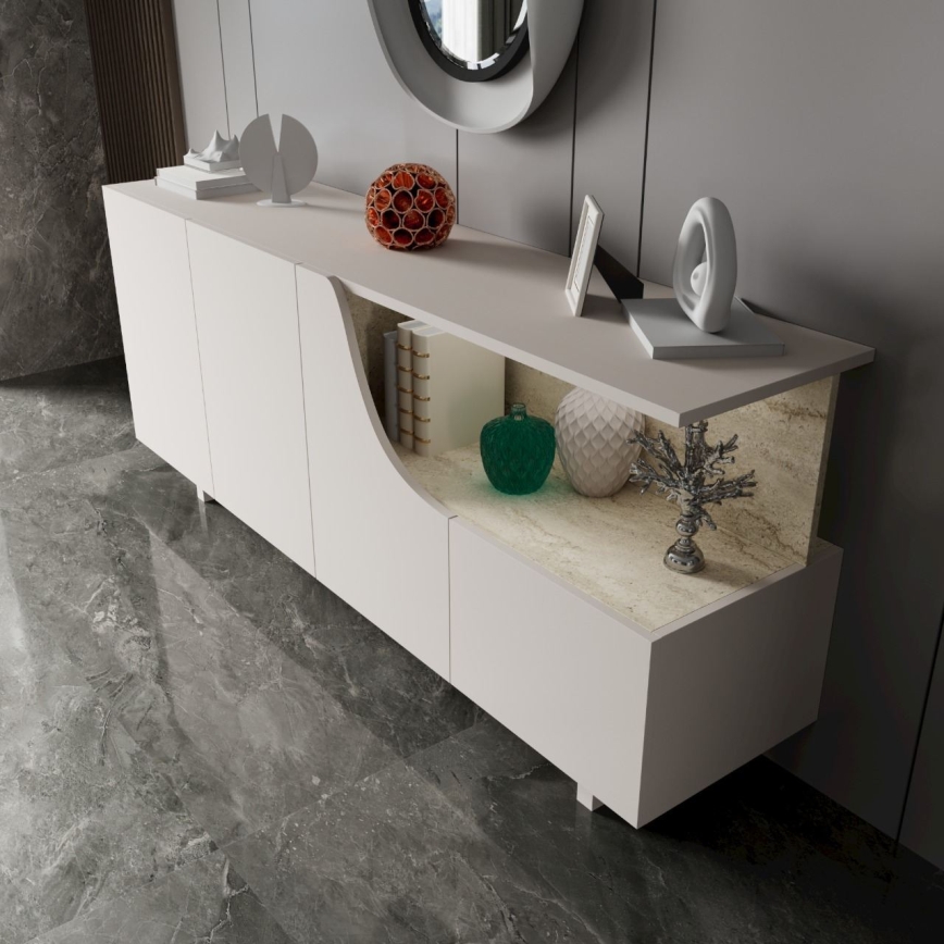 Cómoda ORBIS 180x40 cm crema/beige