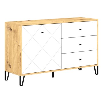 Cómoda SULA roble artisan/blanca
