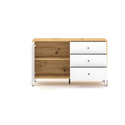 Cómoda SULA roble artisan/blanca