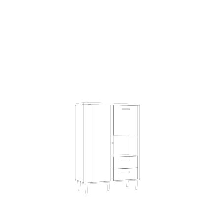 Cómoda VIRO marrón/beige