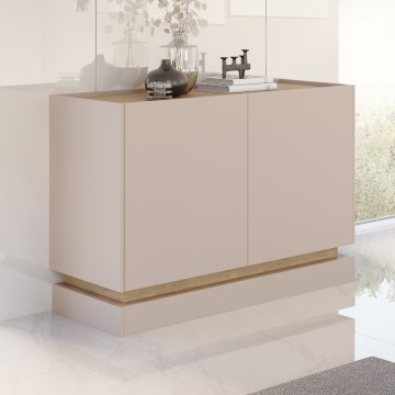Cómoda ZARPANT 120x75 cm beige/roble Cremona