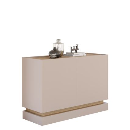 Cómoda ZARPANT 120x75 cm beige/roble Cremona