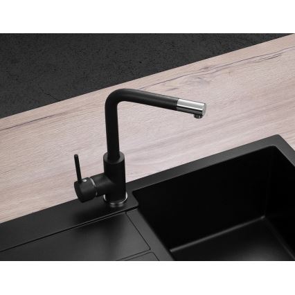 Concept BDG4327BC - Grifo para fregadero de 27,3 cm, acabado granito/negro
