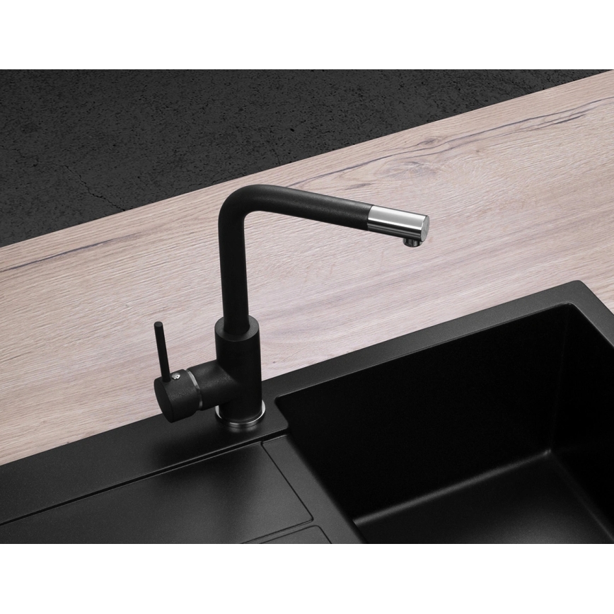 Concept BDG4327BC - Grifo para fregadero de 27,3 cm, acabado granito/negro