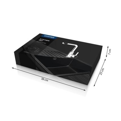 Concept BDG4327BC - Grifo para fregadero de 27,3 cm, acabado granito/negro