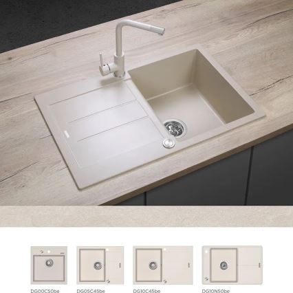 Concept BDG4327BE - Grifo para fregadero 27,3 cm granito/beige