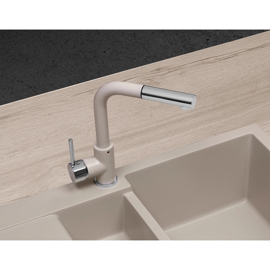Concept BDG4527BE - Grifo de fregadero con rociador extraíble 26,9 cm granito/beige