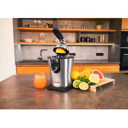 Concept CE3520 - Exprimidor de palanca para cítricos, 0,75 l, 160 W/230 V, acero inoxidable