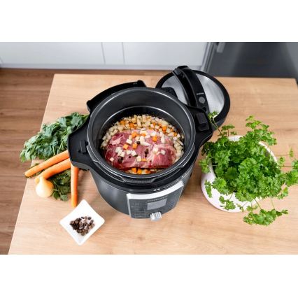 Concept CK8000 - Olla a presión eléctrica multifuncional y freidora de aire 5,6 l 11 en 1 1500W/230V negra